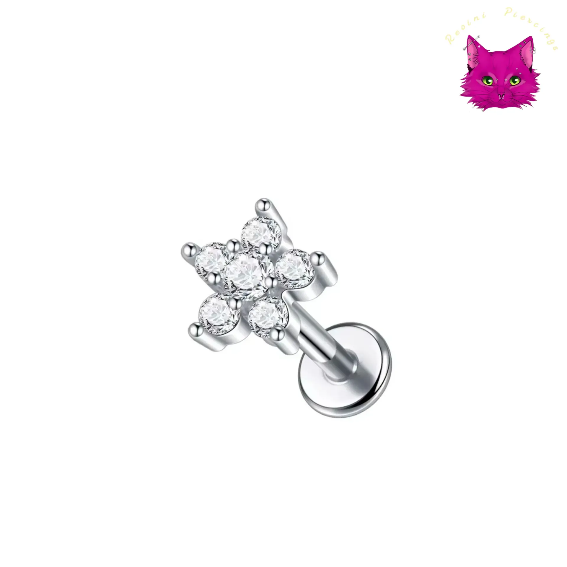 [PJ-DF-SS-S-16-8-D-1-O] Flower (Silver)