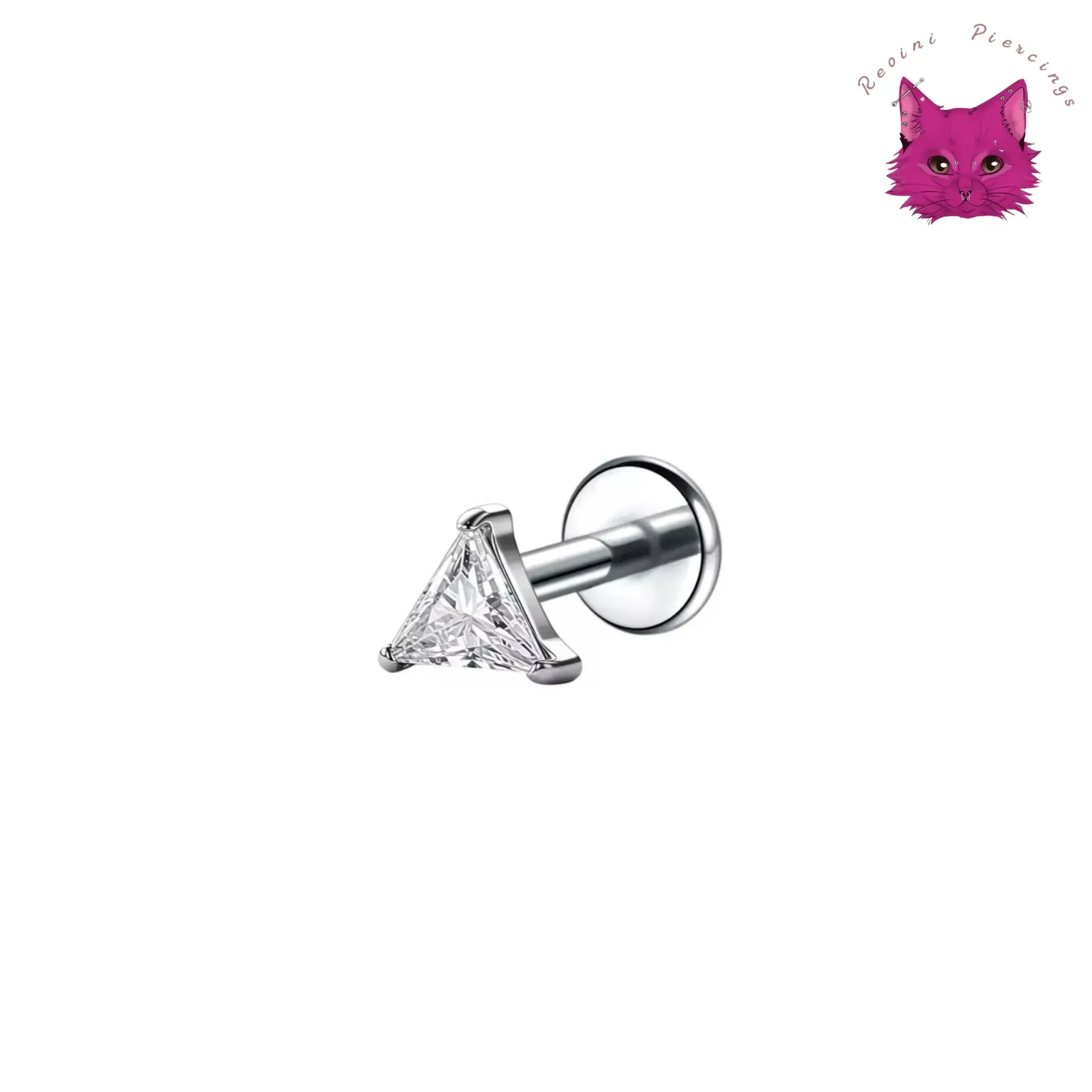 [PJ-DF-SS-S-16-8-D-22-O] Triangular Gem (Silver)