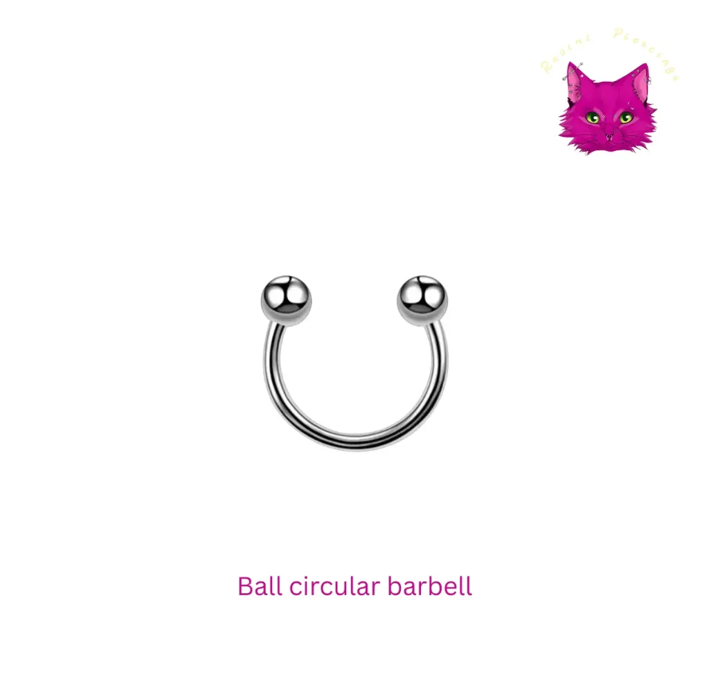 [PJ-CIB-SS-S-16-8-E-1-N] Ball Circular Barbell—Stainless Steel (Silver, 8 mm)