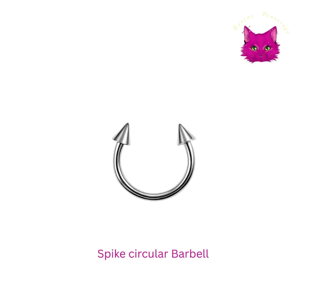 [PJ-CIB-SS-S-16-8-E-2-N] Spike Circular Barbell—Stainless Steel (Silver, 8 mm)