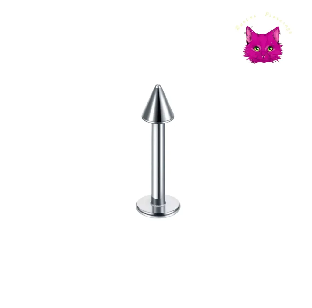 [PJ-BF-SS-S-16-6-C-3-14] Plain Spike—Stainless Steel (Silver, 6 mm)