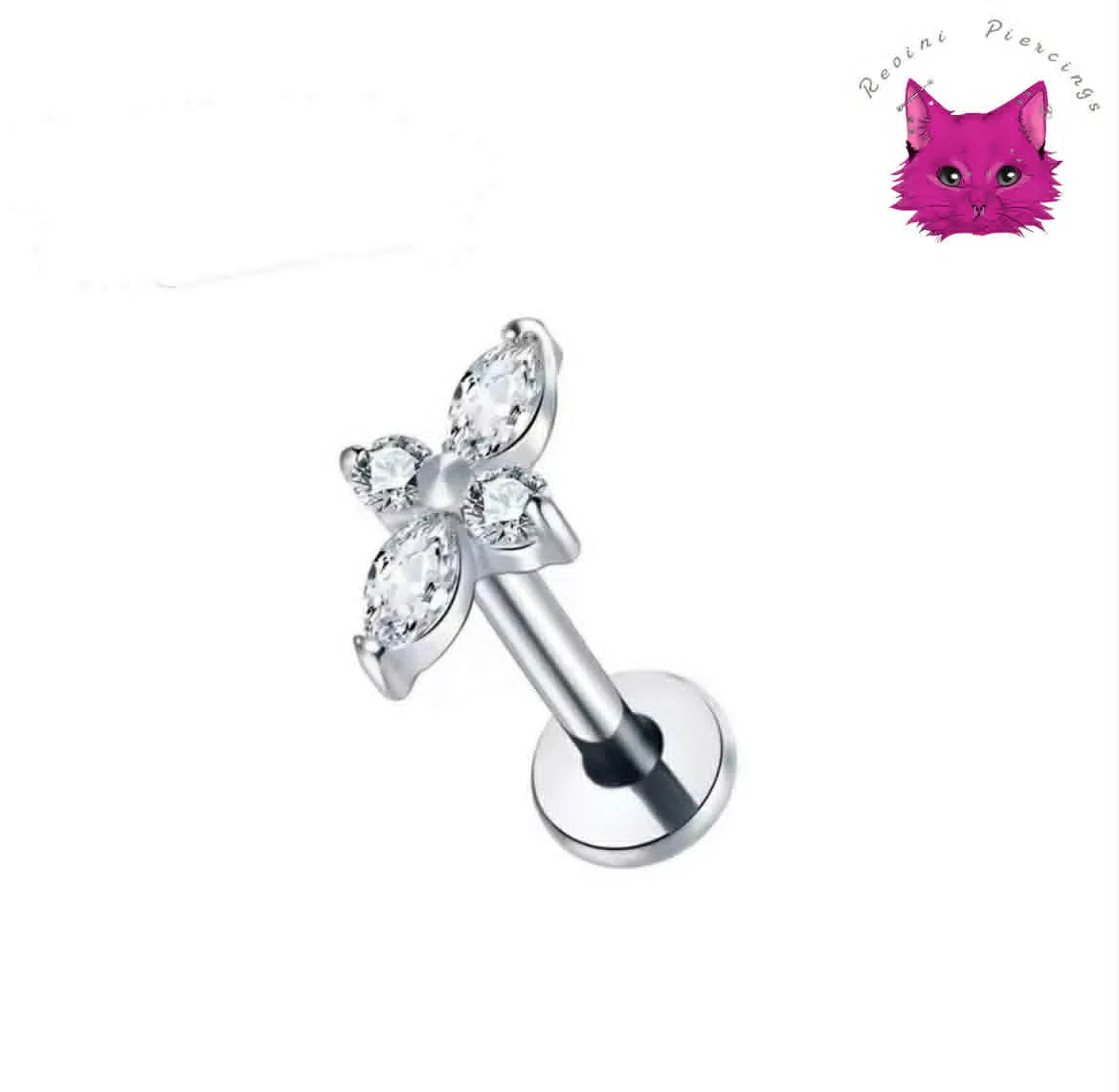 [PJ-DF-TT-S-16-8-C-4-O] Floral Cluster (Silver)