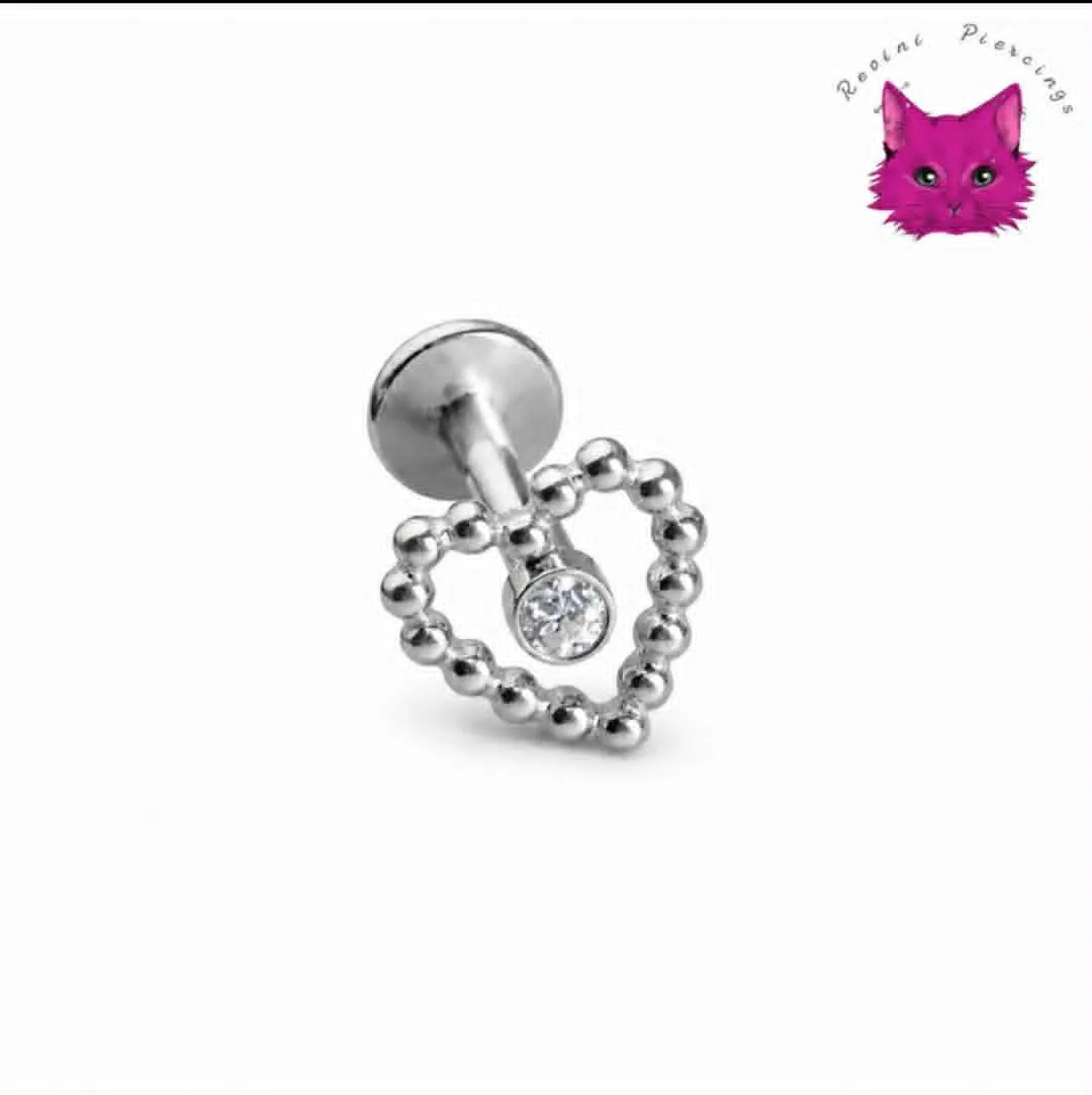[PJ-DF-TT-S-16-8-C-7-O] Dotted Heart (Silver)