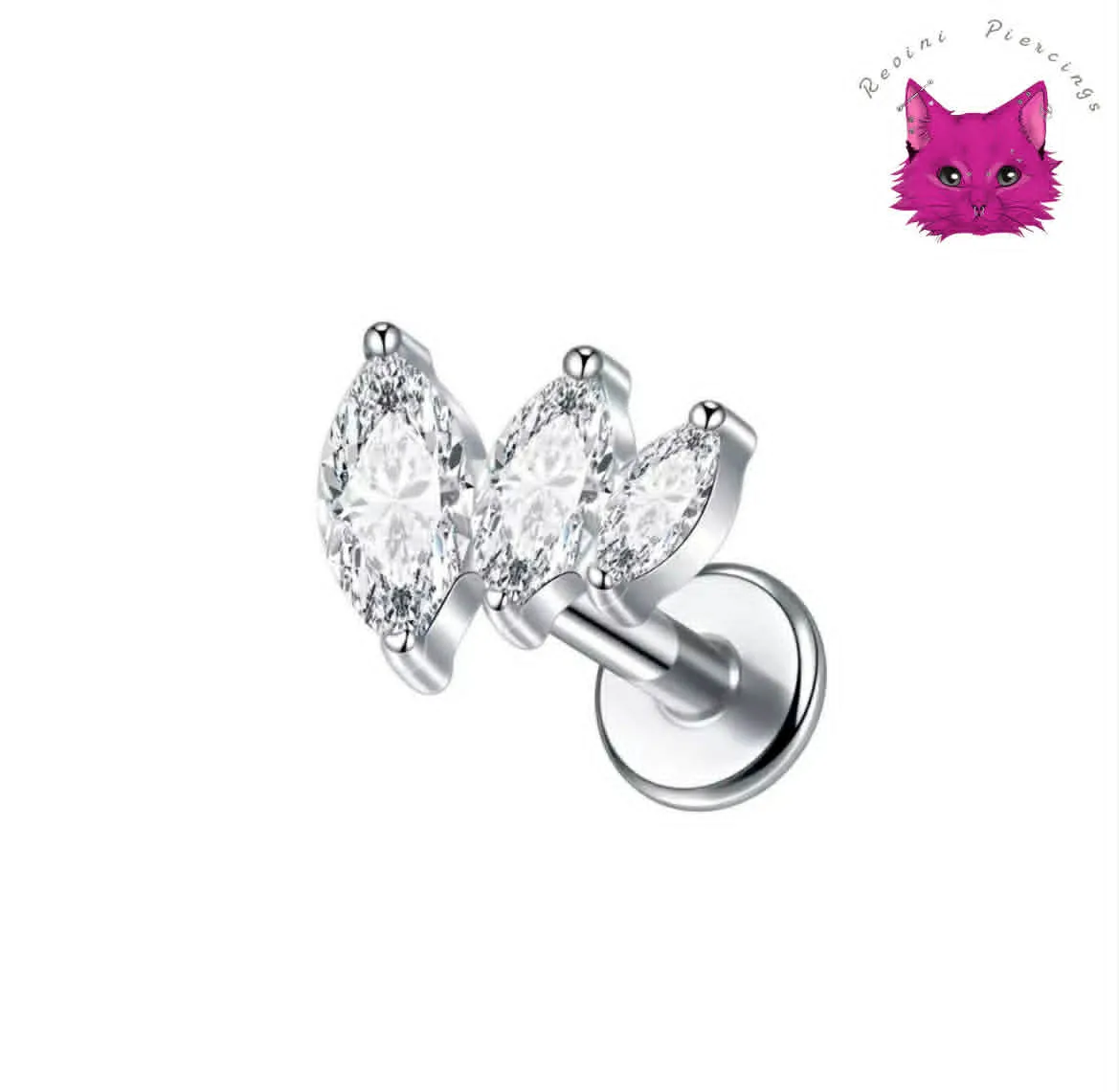 [PJ-DF-TT-S-16-8-C-24-O] Ascending Petals (Silver)